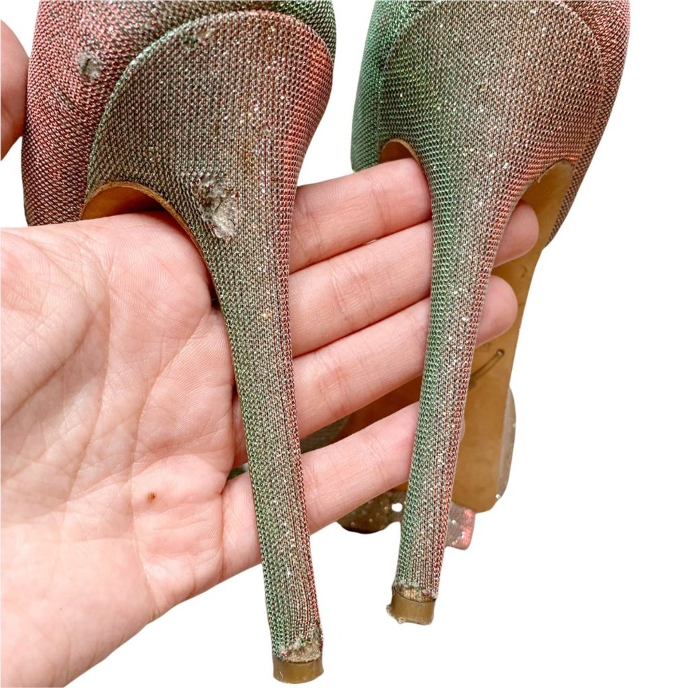 Brian Atwood Holographic Iridescent Stiletto Heels - Picture 5 of 7